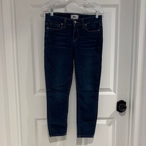 PAIGE Women's Deep Indigo Ankle Jeans